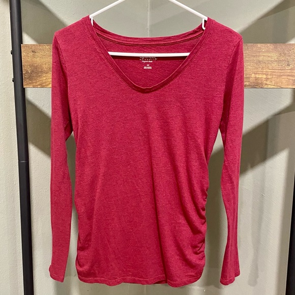 Isabel Maternity by Ingrid & Isabel Tops - Isabel Maternity long sleeved ruched tee XS